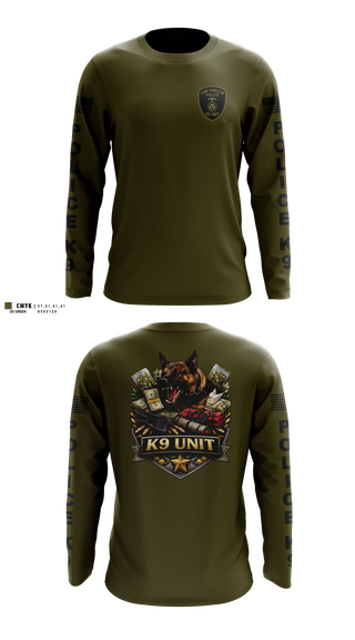 Long Sleeve Performance Shirt, Camp Pendleton PMO K9, Marines, Teamtime, Team time, sublimation, custom sports apparel, team uniforms, spirit wear, spiritwear, sports uniforms, custom shirts, team store, custom team store, fundraiser sports, apparel fundraiser