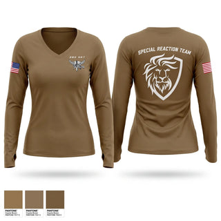 Womens Long Sleeve Vneck Shirt, 382 Special Reaction Team, Army, Teamtime, Team time, sublimation, custom sports apparel, team uniforms, spirit wear, spiritwear, sports uniforms, custom shirts, team store, custom team store, fundraiser sports, apparel fundraiser