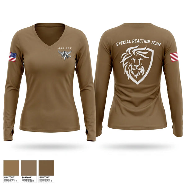 Womens Long Sleeve Vneck Shirt, 382 Special Reaction Team, Army, Teamtime, Team time, sublimation, custom sports apparel, team uniforms, spirit wear, spiritwear, sports uniforms, custom shirts, team store, custom team store, fundraiser sports, apparel fundraiser