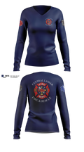 Central Lamar Fire & Rescue Women's Long Sleeve V-neck Shirt - 11