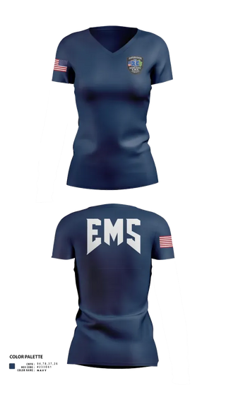 Womens Short Sleeve Vneck Shirt, Greene County EMS, EMS/EMT, Teamtime, Team time, sublimation, custom sports apparel, team uniforms, spirit wear, spiritwear, sports uniforms, custom shirts, team store, custom team store, fundraiser sports, apparel fundraiser