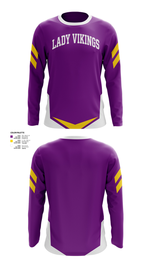 Long Sleeve Performance Shirt, Lady Vikings, Softball, Teamtime, Team time, sublimation, custom sports apparel, team uniforms, spirit wear, spiritwear, sports uniforms, custom shirts, team store, custom team store, fundraiser sports, apparel fundraiser