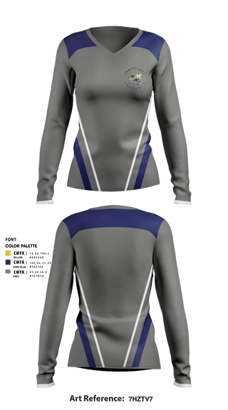 Womens Long Sleeve Vneck Shirt, Chapelgate Christian Academy Softball, Softball, Teamtime, Team time, sublimation, custom sports apparel, team uniforms, spirit wear, spiritwear, sports uniforms, custom shirts, team store, custom team store, fundraiser sports, apparel fundraiser
