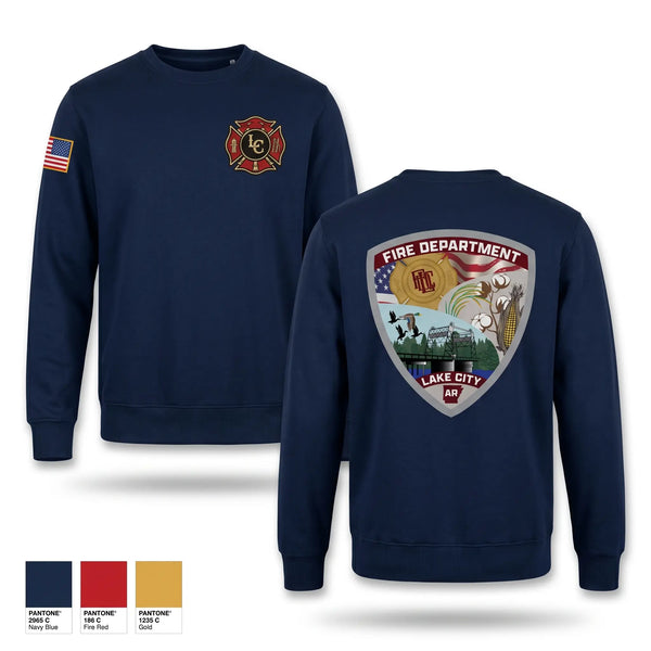 Crew Neck Sweatshirt, Lake City Fire Department, Fire Department, Teamtime, Team time, sublimation, custom sports apparel, team uniforms, spirit wear, spiritwear, sports uniforms, custom shirts, team store, custom team store, fundraiser sports, apparel fundraiser