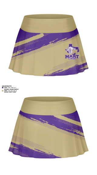 Skort, Mart High School Cheer, Cheer, Teamtime, Team time, sublimation, custom sports apparel, team uniforms, spirit wear, spiritwear, sports uniforms, custom shirts, team store, custom team store, fundraiser sports, apparel fundraiser