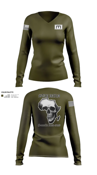 Womens Long Sleeve Vneck Shirt, 180th ESC, Army, Teamtime, Team time, sublimation, custom sports apparel, team uniforms, spirit wear, spiritwear, sports uniforms, custom shirts, team store, custom team store, fundraiser sports, apparel fundraiser