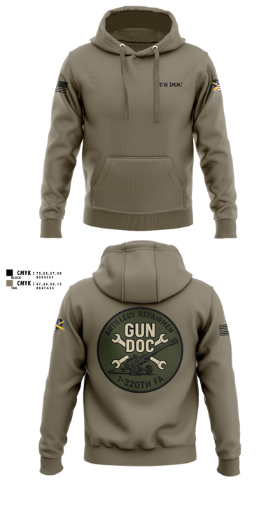 ARMT 1-320th Field Artillery 11716991 Hoodie - 2