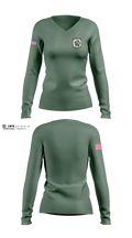 Baytown Police K-9 Women's Long Sleeve V-neck Shirt - 3