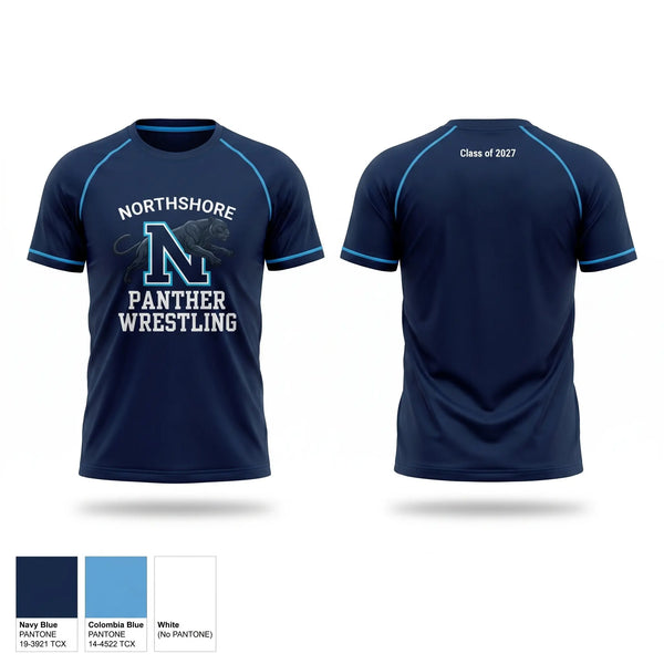 Short Sleeve Performance Shirt, Northshore Panthers, Wrestling, Teamtime, Team time, sublimation, custom sports apparel, team uniforms, spirit wear, spiritwear, sports uniforms, custom shirts, team store, custom team store, fundraiser sports, apparel fundraiser