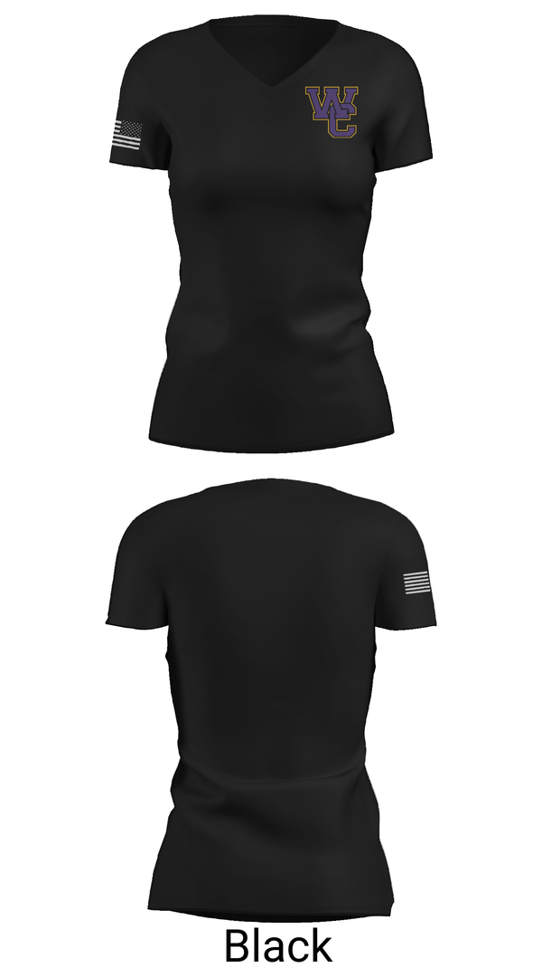 Womens Short Sleeve Vneck Shirt, Woodcrest Christian, Cross Country, Teamtime, Team time, sublimation, custom sports apparel, team uniforms, spirit wear, spiritwear, sports uniforms, custom shirts, team store, custom team store, fundraiser sports, apparel fundraiser