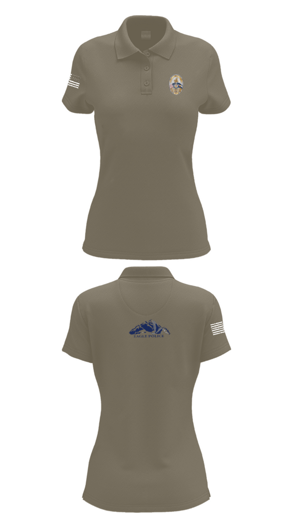 Women's Short Sleeve Performance Polo, Eagle Police Department, Police, Teamtime, Team time, sublimation, custom sports apparel, team uniforms, spirit wear, spiritwear, sports uniforms, custom shirts, team store, custom team store, fundraiser sports, apparel fundraiser