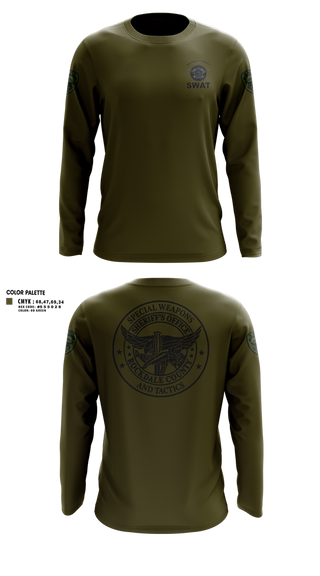 Long Sleeve Performance Shirt, Rockdale SWAT, Police, Teamtime, Team time, sublimation, custom sports apparel, team uniforms, spirit wear, spiritwear, sports uniforms, custom shirts, team store, custom team store, fundraiser sports, apparel fundraiser