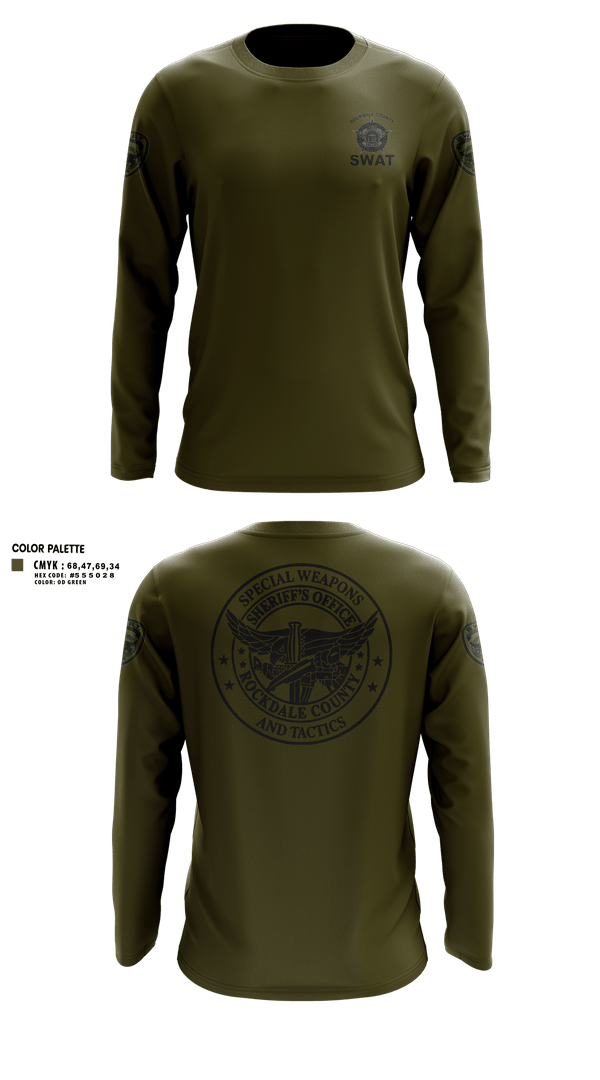 Long Sleeve Performance Shirt, Rockdale SWAT, Police, Teamtime, Team time, sublimation, custom sports apparel, team uniforms, spirit wear, spiritwear, sports uniforms, custom shirts, team store, custom team store, fundraiser sports, apparel fundraiser