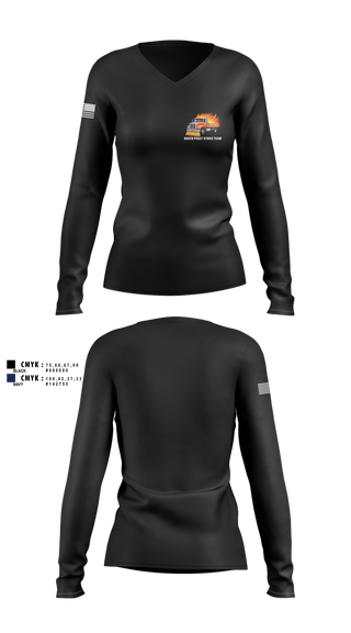 Womens Long Sleeve Vneck Shirt, South Puget strike team, , Teamtime, Team time, sublimation, custom sports apparel, team uniforms, spirit wear, spiritwear, sports uniforms, custom shirts, team store, custom team store, fundraiser sports, apparel fundraiser