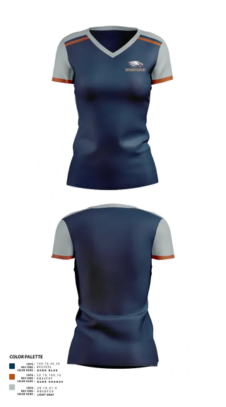 Womens Short Sleeve Vneck Shirt, Robbins Eagles, , Teamtime, Team time, sublimation, custom sports apparel, team uniforms, spirit wear, spiritwear, sports uniforms, custom shirts, team store, custom team store, fundraiser sports, apparel fundraiser