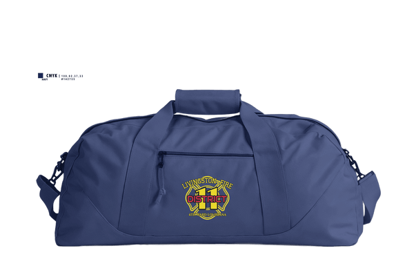 Duffle Bag, Livingston parish fire district 11, Fire Department, Teamtime, Team time, sublimation, custom sports apparel, team uniforms, spirit wear, spiritwear, sports uniforms, custom shirts, team store, custom team store, fundraiser sports, apparel fundraiser
