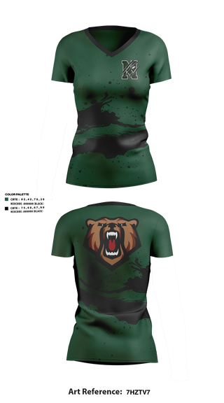 Womens Short Sleeve Vneck Shirt, Norwalk Bears, , Teamtime, Team time, sublimation, custom sports apparel, team uniforms, spirit wear, spiritwear, sports uniforms, custom shirts, team store, custom team store, fundraiser sports, apparel fundraiser