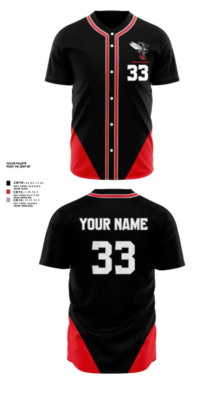 Full Button Baseball Jersey, Heyworth Hornets, Baseball, Teamtime, Team time, sublimation, custom sports apparel, team uniforms, spirit wear, spiritwear, sports uniforms, custom shirts, team store, custom team store, fundraiser sports, apparel fundraiser