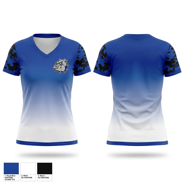 Womens Short Sleeve Vneck Shirt, Columbia Hoyas Elite, Men's Basketball, Teamtime, Team time, sublimation, custom sports apparel, team uniforms, spirit wear, spiritwear, sports uniforms, custom shirts, team store, custom team store, fundraiser sports, apparel fundraiser