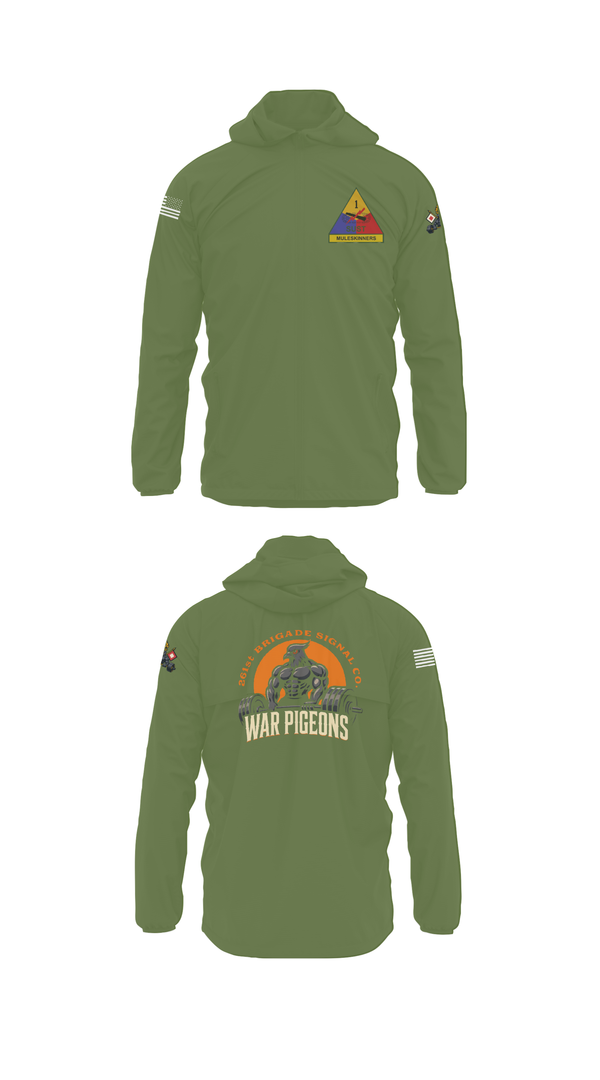 Windbreaker, 261st War Pigeons, Army, Teamtime, Team time, sublimation, custom sports apparel, team uniforms, spirit wear, spiritwear, sports uniforms, custom shirts, team store, custom team store, fundraiser sports, apparel fundraiser