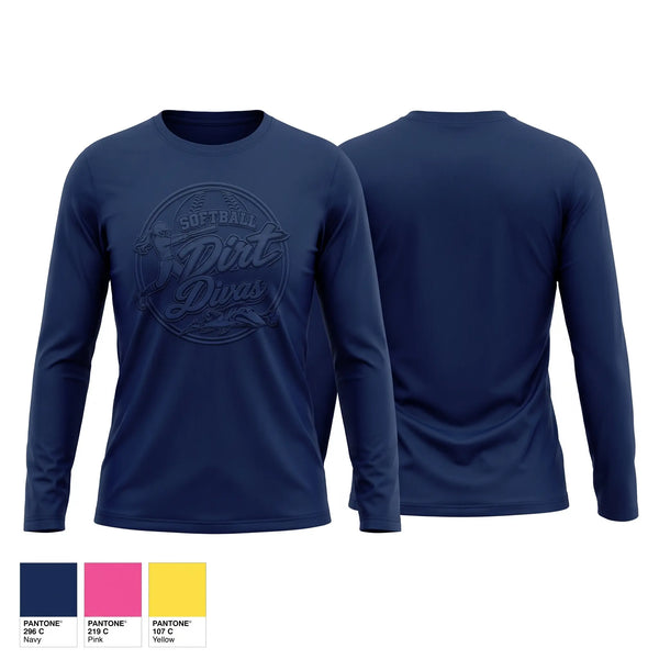 Long Sleeve Performance Shirt, Dirt Divas, Softball, Teamtime, Team time, sublimation, custom sports apparel, team uniforms, spirit wear, spiritwear, sports uniforms, custom shirts, team store, custom team store, fundraiser sports, apparel fundraiser
