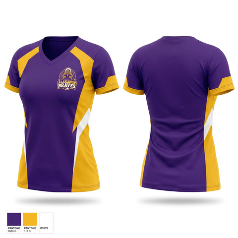 Womens Short Sleeve Vneck Shirt, Alakanuk Braves, Wrestling, Teamtime, Team time, sublimation, custom sports apparel, team uniforms, spirit wear, spiritwear, sports uniforms, custom shirts, team store, custom team store, fundraiser sports, apparel fundraiser