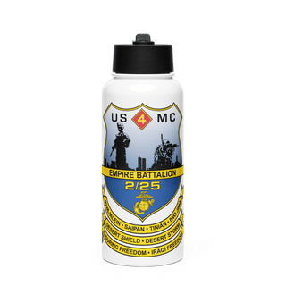 Echo Co. 2nd battalion, 25th Marine Regiment 27533051 Stainless Steel Water Bottle with a Straw Lid