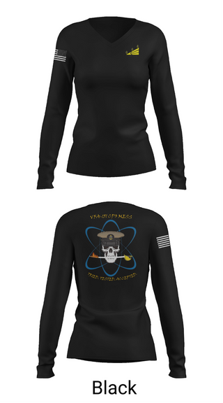 Womens Long Sleeve Vneck Shirt, VFA-151, , Teamtime, Team time, sublimation, custom sports apparel, team uniforms, spirit wear, spiritwear, sports uniforms, custom shirts, team store, custom team store, fundraiser sports, apparel fundraiser