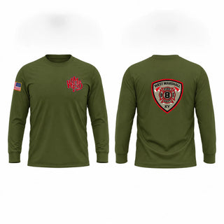 Long Sleeve Performance Shirt, WEST MARSHALL FIRE DEPARTMENT, Fire Department, Teamtime, Team time, sublimation, custom sports apparel, team uniforms, spirit wear, spiritwear, sports uniforms, custom shirts, team store, custom team store, fundraiser sports, apparel fundraiser