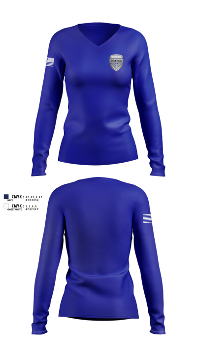Patrol Women's Long Sleeve V-neck Shirt - 100