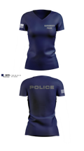 Sacramento Police Marine Unit Women's Short Sleeve V-neck Shirt - 3
