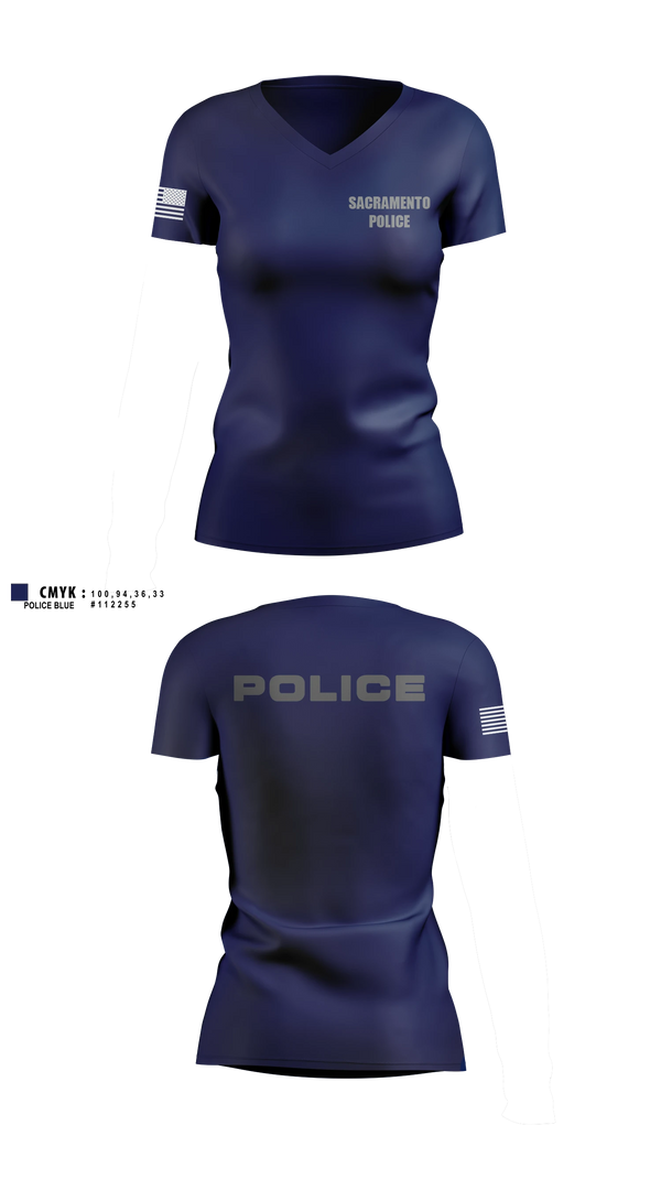 Womens Short Sleeve Vneck Shirt, Sacramento Police Marine Unit, Police, Teamtime, Team time, sublimation, custom sports apparel, team uniforms, spirit wear, spiritwear, sports uniforms, custom shirts, team store, custom team store, fundraiser sports, apparel fundraiser