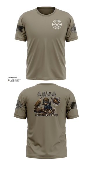 Old School Cotton Feel Shirt, A/2-43 ADA, Army, Teamtime, Team time, sublimation, custom sports apparel, team uniforms, spirit wear, spiritwear, sports uniforms, custom shirts, team store, custom team store, fundraiser sports, apparel fundraiser