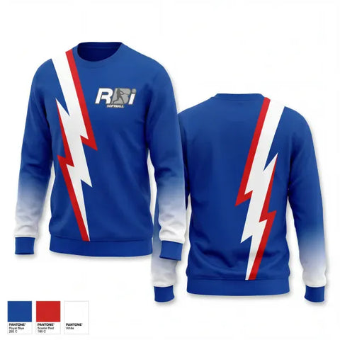 Crew Neck Sweatshirt, RBI, Softball, Teamtime, Team time, sublimation, custom sports apparel, team uniforms, spirit wear, spiritwear, sports uniforms, custom shirts, team store, custom team store, fundraiser sports, apparel fundraiser