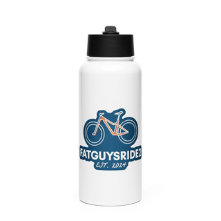 FATGUYSRIDE2 80123143 Stainless Steel Water Bottle with a Straw Lid