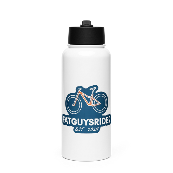 FATGUYSRIDE2 80123143 Stainless Steel Water Bottle with a Straw Lid