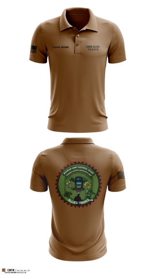 Short Sleeve Performance Polo, CSMS ALLIED TRADES, National Guard, Teamtime, Team time, sublimation, custom sports apparel, team uniforms, spirit wear, spiritwear, sports uniforms, custom shirts, team store, custom team store, fundraiser sports, apparel fundraiser