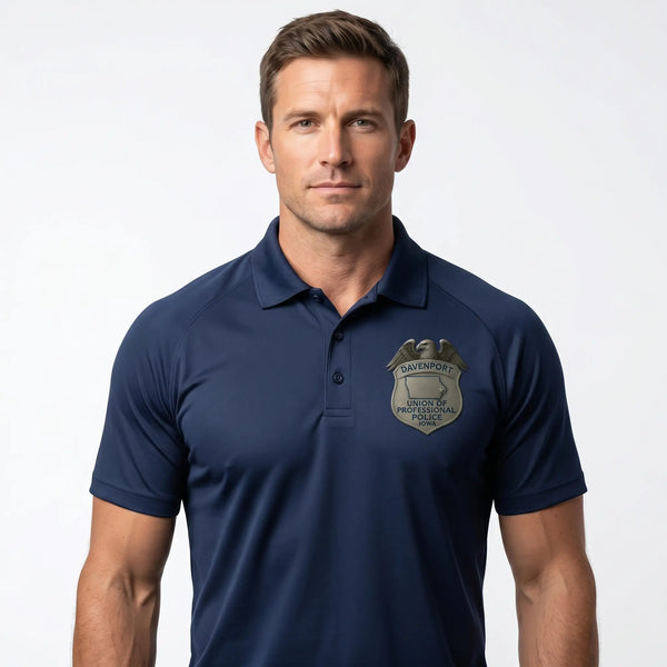 Short Sleeve Performance Shirt, Davenport Union of Professional Police, Police, Teamtime, Team time, sublimation, custom sports apparel, team uniforms, spirit wear, spiritwear, sports uniforms, custom shirts, team store, custom team store, fundraiser sports, apparel fundraiser
