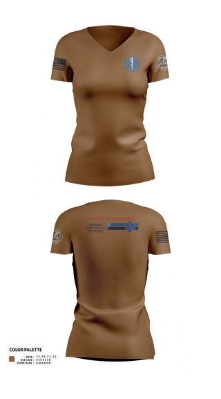 Womens Short Sleeve Vneck Shirt, Alabama CARE EMS Inc., EMS/EMT, Teamtime, Team time, sublimation, custom sports apparel, team uniforms, spirit wear, spiritwear, sports uniforms, custom shirts, team store, custom team store, fundraiser sports, apparel fundraiser