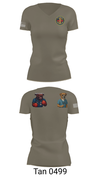 USS Boxer 48343229 Women's Short Sleeve V-neck Shirt - 65