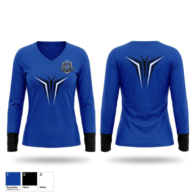 Irvington Ravens Women's Long Sleeve V-neck Shirt - 1