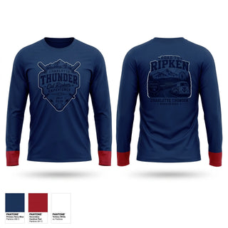 Long Sleeve Performance Shirt, Charlotte Thunder, Baseball, Teamtime, Team time, sublimation, custom sports apparel, team uniforms, spirit wear, spiritwear, sports uniforms, custom shirts, team store, custom team store, fundraiser sports, apparel fundraiser