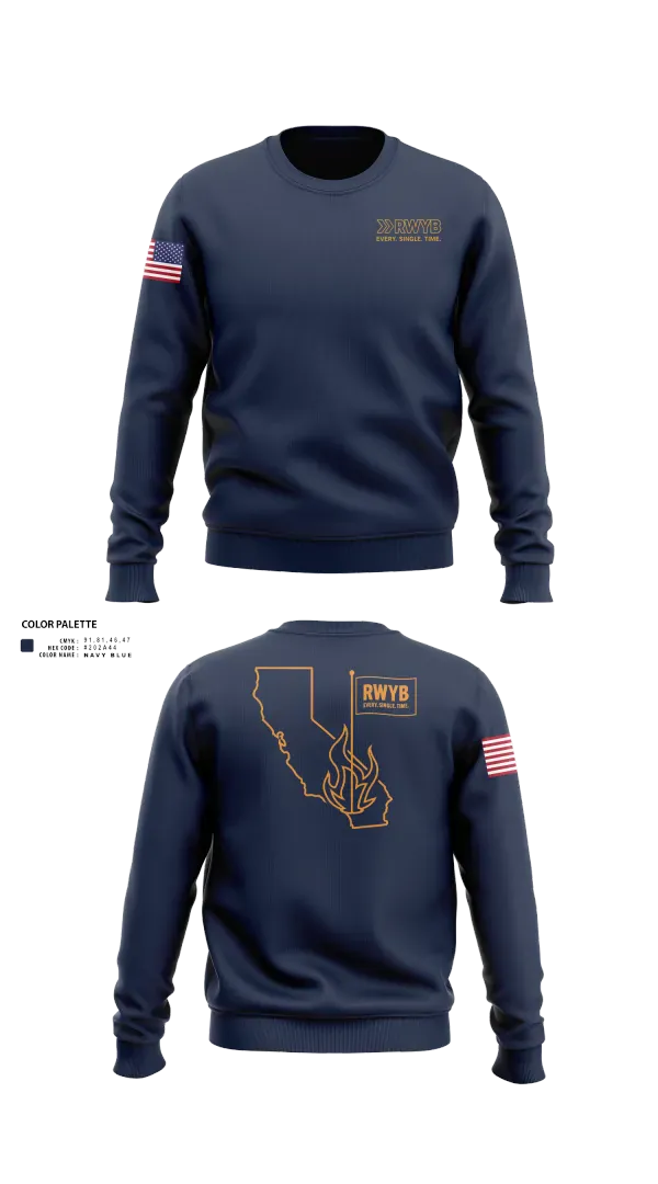 Crew Neck Sweatshirt, RWYB GC, Golf, Teamtime, Team time, sublimation, custom sports apparel, team uniforms, spirit wear, spiritwear, sports uniforms, custom shirts, team store, custom team store, fundraiser sports, apparel fundraiser