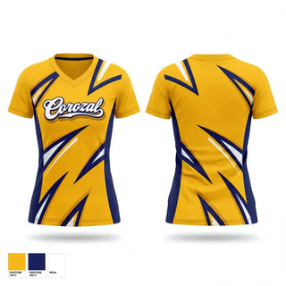 Womens Short Sleeve Vneck Shirt, Team Corozal, Baseball, Teamtime, Team time, sublimation, custom sports apparel, team uniforms, spirit wear, spiritwear, sports uniforms, custom shirts, team store, custom team store, fundraiser sports, apparel fundraiser