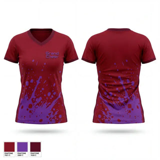 Womens Short Sleeve Vneck Shirt, Grand Cheer, Cheer, Teamtime, Team time, sublimation, custom sports apparel, team uniforms, spirit wear, spiritwear, sports uniforms, custom shirts, team store, custom team store, fundraiser sports, apparel fundraiser