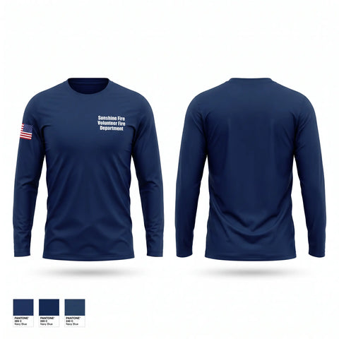 Long Sleeve Performance Shirt, Sunshine Fire Volunteer Fire Department, Fire Department, Teamtime, Team time, sublimation, custom sports apparel, team uniforms, spirit wear, spiritwear, sports uniforms, custom shirts, team store, custom team store, fundraiser sports, apparel fundraiser