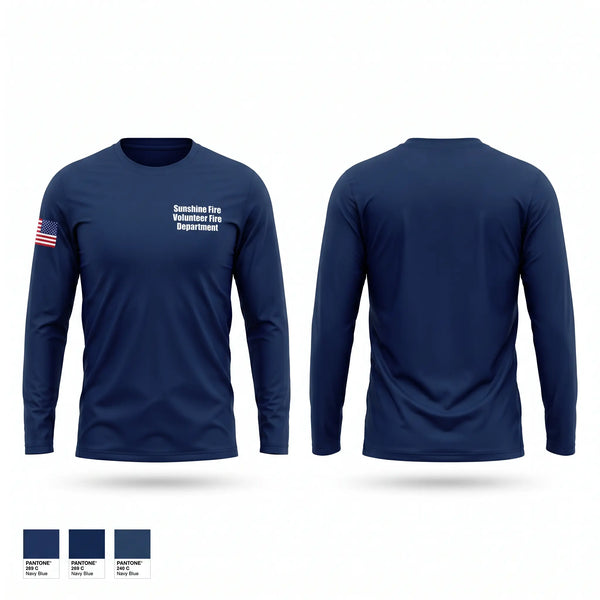 Long Sleeve Performance Shirt, Sunshine Fire Volunteer Fire Department, Fire Department, Teamtime, Team time, sublimation, custom sports apparel, team uniforms, spirit wear, spiritwear, sports uniforms, custom shirts, team store, custom team store, fundraiser sports, apparel fundraiser