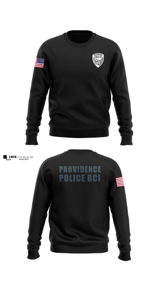Crew Neck Sweatshirt, Providence Police BCI, Police, Teamtime, Team time, sublimation, custom sports apparel, team uniforms, spirit wear, spiritwear, sports uniforms, custom shirts, team store, custom team store, fundraiser sports, apparel fundraiser