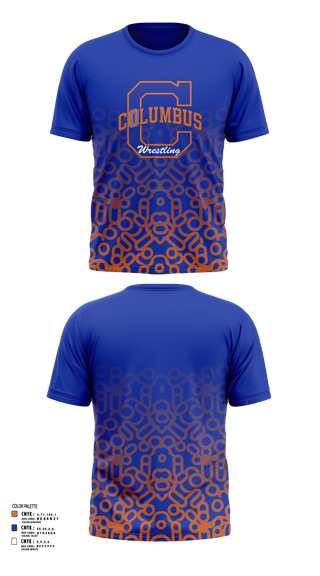 Short Sleeve Performance Shirt, Columbus High School Wrestling, Wrestling, Teamtime, Team time, sublimation, custom sports apparel, team uniforms, spirit wear, spiritwear, sports uniforms, custom shirts, team store, custom team store, fundraiser sports, apparel fundraiser