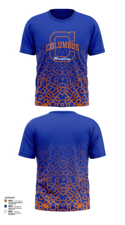 Columbus High School Wrestling 82810722 Short Sleeve Performance Shirt - 3